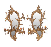 PAIR CHIPPENDALE STYLE GILTWOO