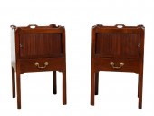 PAIR, CHIPPENDALE STYLE MAHOGA