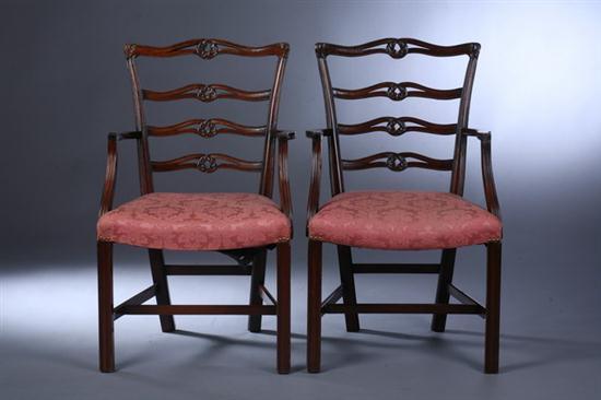 PAIR CHIPPENDALE STYLE MAHOGANY