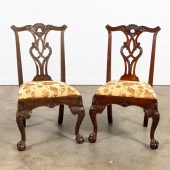 PAIR, CHIPPENDALE-STYLE MAHOGA