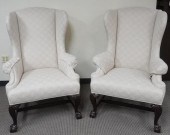 PAIR CHIPPENDALE STYLE MAHOGAN