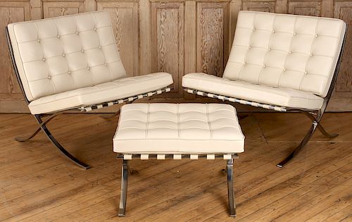 PAIR CHROME BARCELONA CHAIRS &