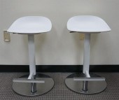 PAIR CHROME PLATED WHITE FORMI