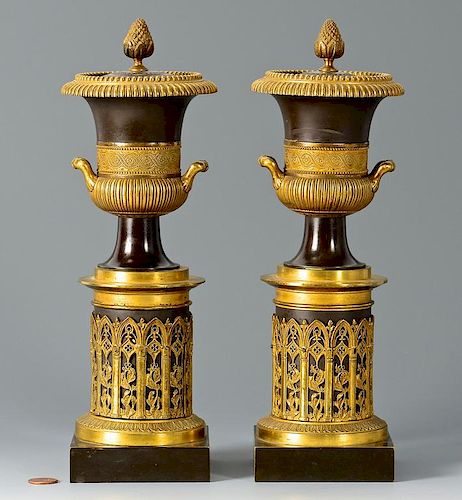 PAIR CLASSICAL STYLE BRONZE