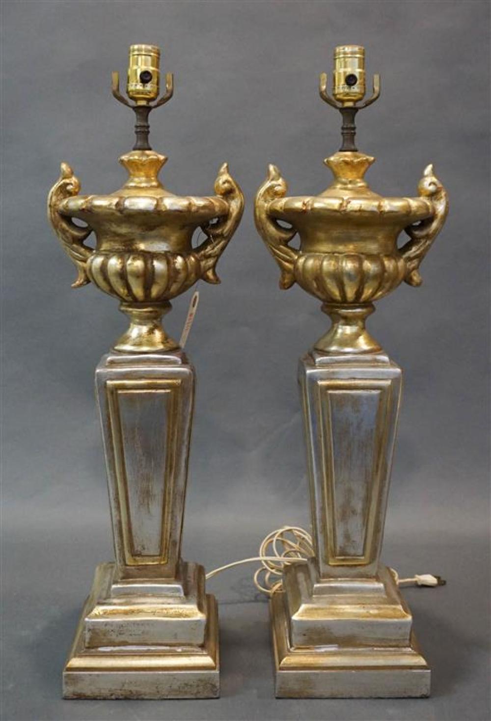 PAIR CLASSICAL STYLE SILVERED