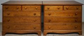 PAIR CLORE WALNUT DRESSERS, H: