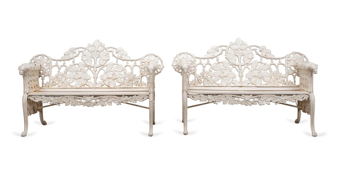 PAIR COALBROOKDALE STYLE IRON