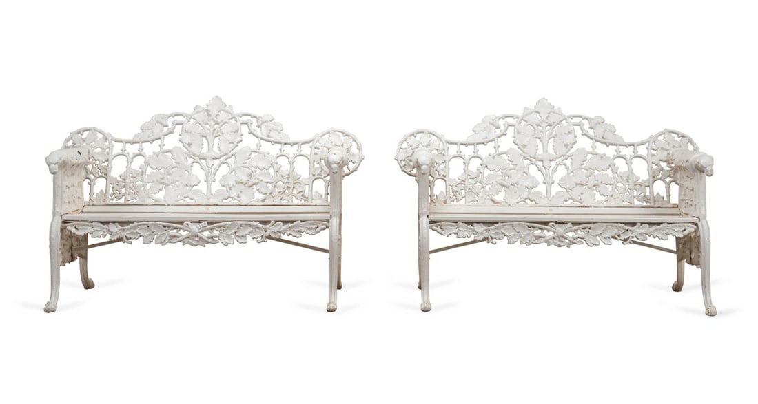 PAIR COALBROOKDALE STYLE IRON