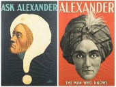 PAIR COLOR LITHO MAGICIAN POST