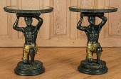 PAIR COMPOSITE BLACKAMOOR FIGU