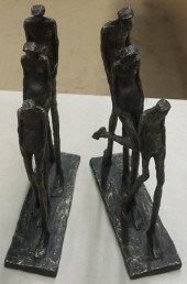PAIR COMPOSITE BRUTALIST FIGUR