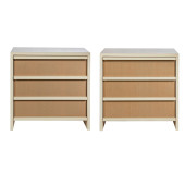 PAIR CONTEMPORARY BEDSIDE CABI