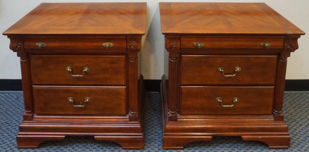 PAIR CONTEMPORARY CHERRY CHESTS