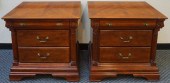 PAIR CONTEMPORARY CHERRY CHEST