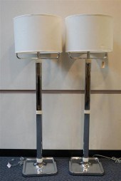 PAIR CONTEMPORARY CHROME FINIS