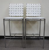 PAIR CONTEMPORARY CHROME PLATE