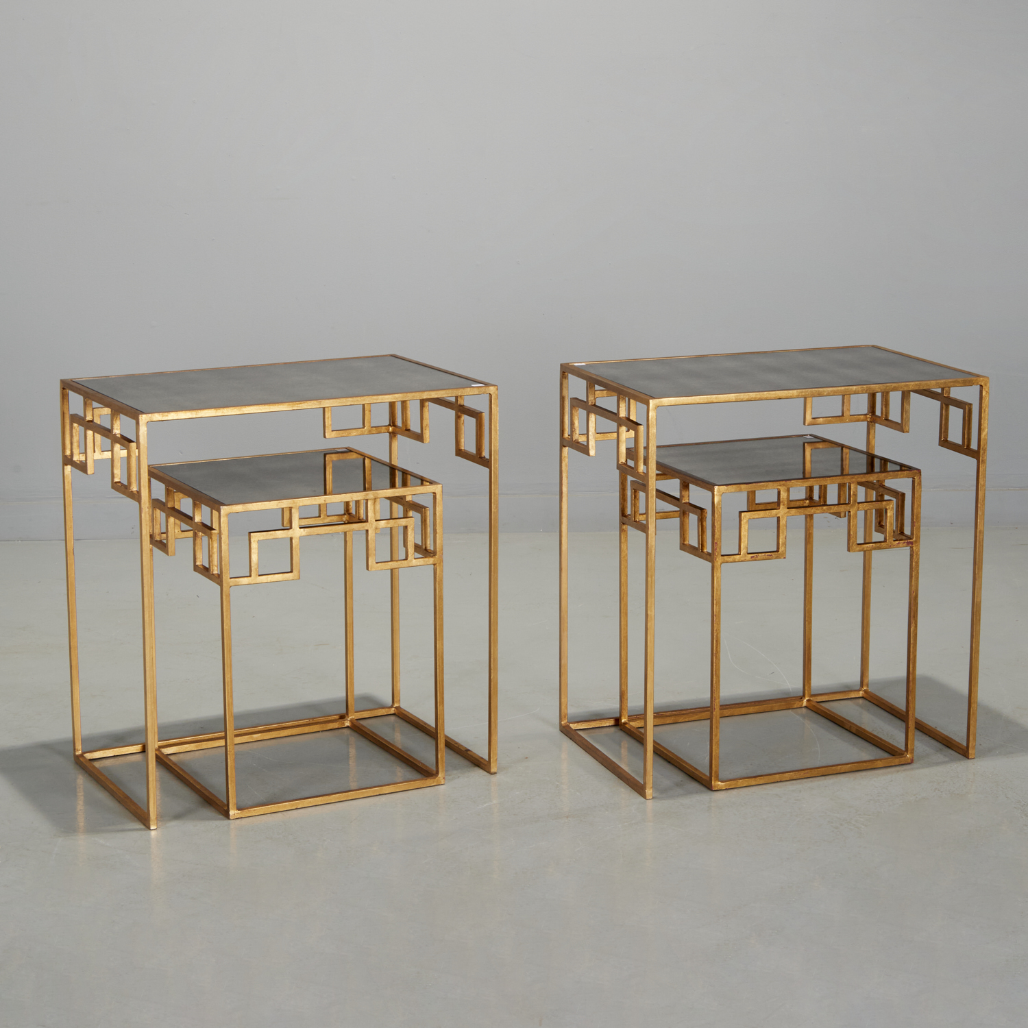 PAIR CONTEMPORARY DESIGNER GILT