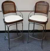 PAIR CONTEMPORARY FRUITWOOD, P
