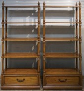PAIR CONTEMPORARY FRUITWOOD SH