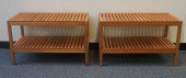 PAIR CONTEMPORARY FRUITWOOD SH