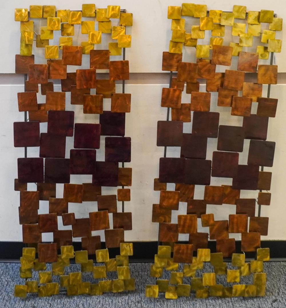 PAIR CONTEMPORARY METAL WALL