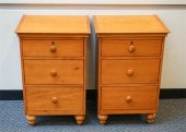 PAIR CONTEMPORARY PINE THREE-D