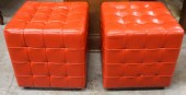PAIR CONTEMPORARY RED VINYL UP