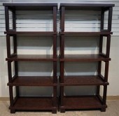 PAIR CONTEMPORARY STAINED OAK