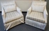 PAIR CONTEMPORARY SWIVEL LOUNG
