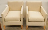 PAIR CONTEMPORARY UPHOLSTERED