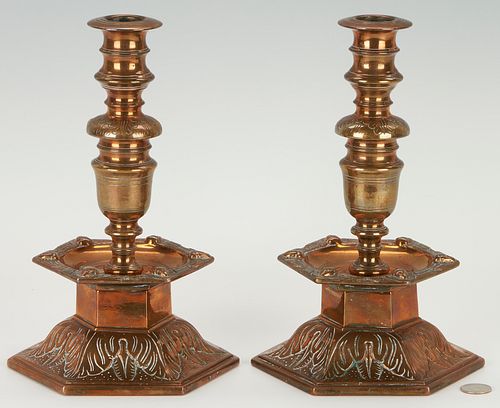 PAIR CONTINENTAL BAROQUE BRONZE