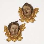 PAIR CONTINENTAL BAROQUE CARVE