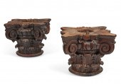 PAIR CONTINENTAL BAROQUE OAK C