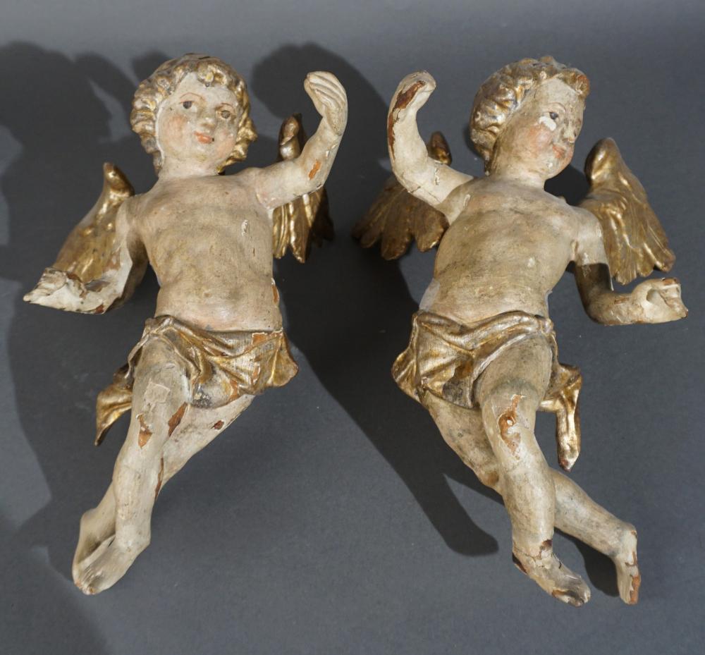 PAIR CONTINENTAL BAROQUE STYLE GILT