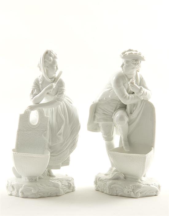 Pair Continental blanc-de-chine