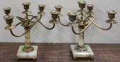 PAIR CONTINENTAL BRASS AND ONY