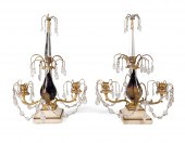 PAIR CONTINENTAL BRONZE GIRAND