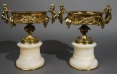 PAIR CONTINENTAL BRONZE TAZZAS