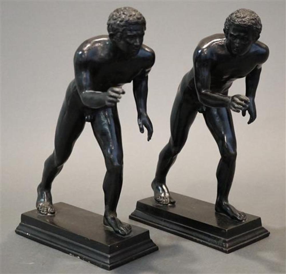 PAIR CONTINENTAL BRONZE WRESTLER