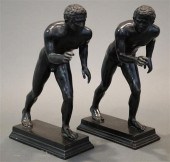 PAIR CONTINENTAL BRONZE WRESTL