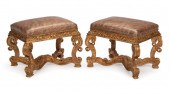 PAIR CONTINENTAL CARVED GILTWO