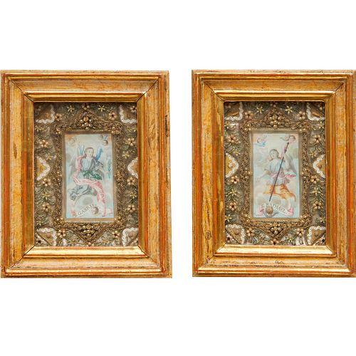 PAIR CONTINENTAL FRAMED