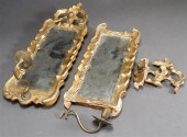 PAIR CONTINENTAL GILT MIRROR W