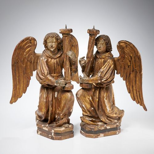 PAIR CONTINENTAL GILTWOOD ANGEL