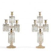PAIR CONTINENTAL GLASS FIVE LI