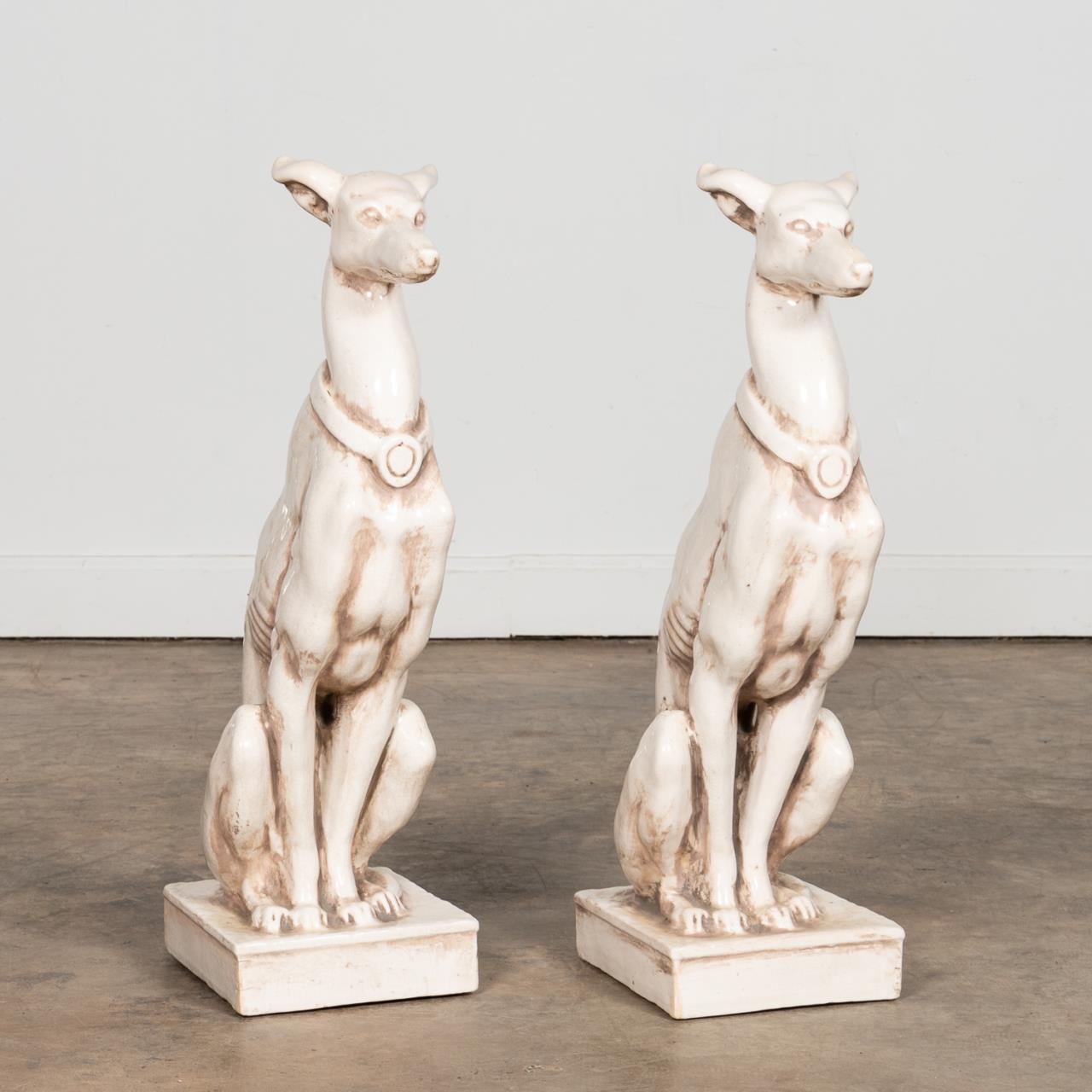 PAIR, CONTINENTAL GLAZED POTTERY