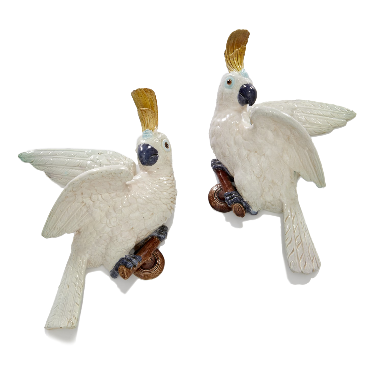 PAIR CONTINENTAL MAJOLICA