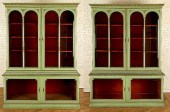 PAIR CONTINENTAL PAINTED OAK L