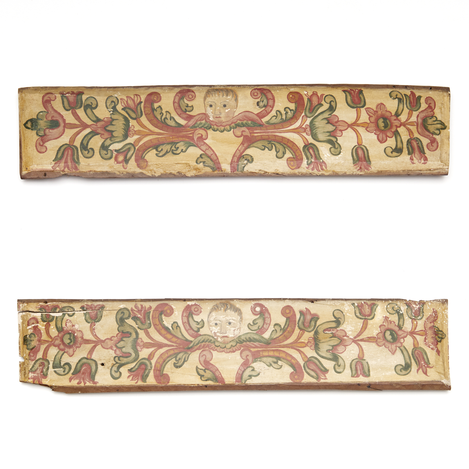 PAIR CONTINENTAL POLYCHROME PAINTED