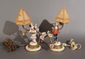 PAIR CONTINENTAL PORCELAIN FIG